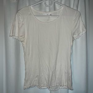 Nordstrom BP. White Lettuce Edge Tee